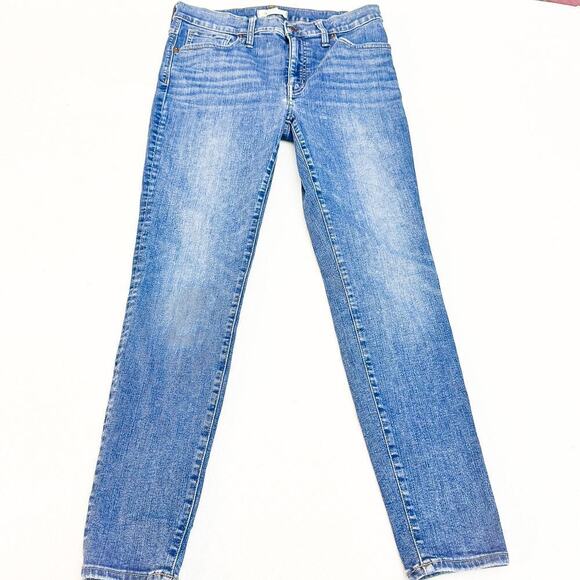 Madewell 9" Mid-Rise Skinny Denim Jeans Distressed Style Size 30 - Picture 2 of 8